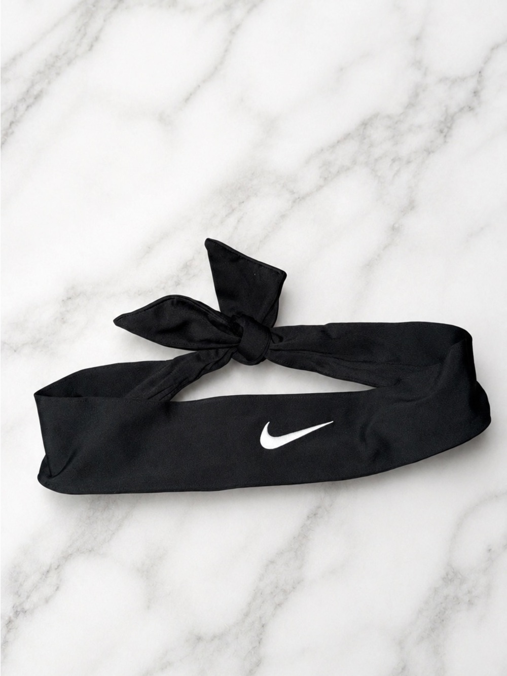 Nike Black Headwrap with White Swoosh